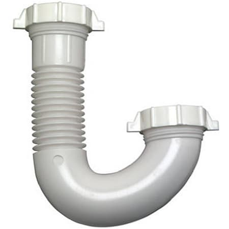 Highkey Master Plumber White Lavatory Drain J Bend LR593240