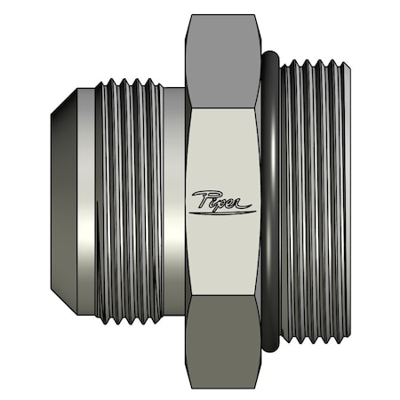 Piper Straight Thread Connector, 1-1/4in. Male JIC, 1-1/2in. Male O-Rinig Boss 0700-20-24