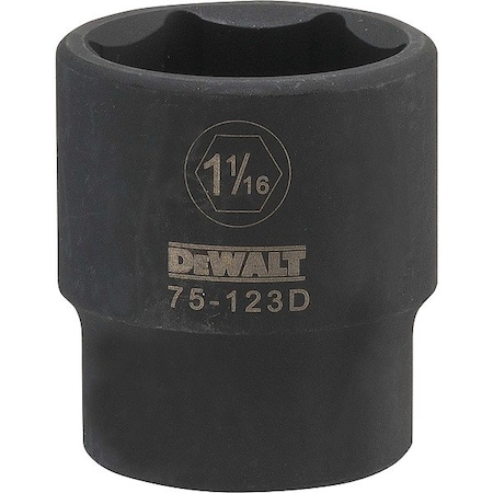 Dewalt Drive Impact Socket, 1/2in, 1-1/16in DWMT75123OSP