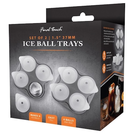 Final Touch ICE TRAY PLASTC GRAY, 2PK FTC138