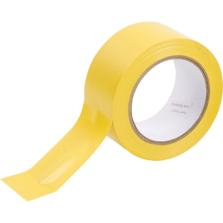 Brady Marking Tape Roll - Abrasion Resistant Vinyl, Solid Color, Yellow, 2in, 108PK 58200