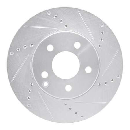Dynamic Friction Co DFC Brake Rotor - Drilled and Slotted - Silver 631-63050R