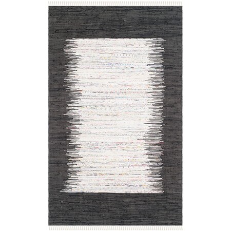 Safavieh 9 x 12 ft. Montauk Hand Woven Large Rectangle Area RugIvory & Black MTK711H-9