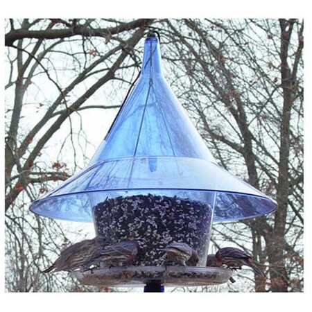 Arundale Products Arundale  Sky Caf Hopper Bird Feeder with Large 17 Squirrel Proof Blue AR360B