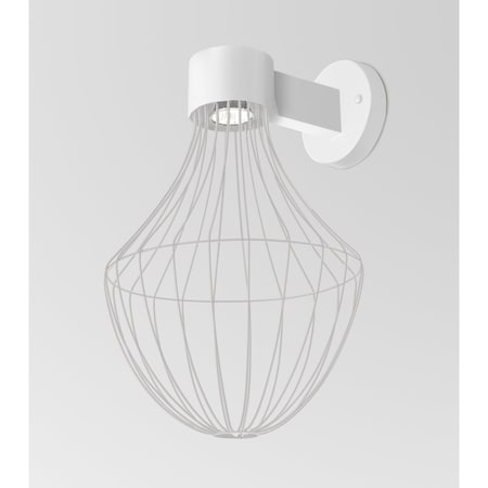 Besa Lighting Besa, Sultana Flare Wall Sconce, White Finish, 1x4W LED SULTANA-F-WALL-LED-WH