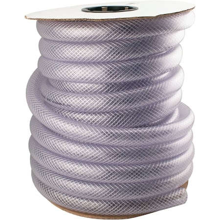 Abbott Rubber 1''x3/4''x75 ' Clear T12 Braided PVC Tubing T12005005