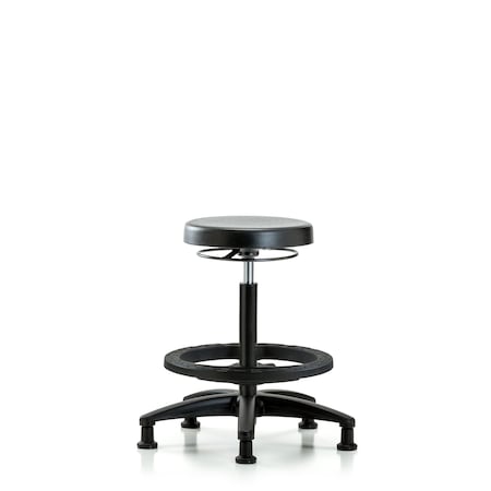 Blue Ridge Ergonomics Bench Stool, Hi, Poly, BF, Glides BR-PHBSO-RG-BF-RG