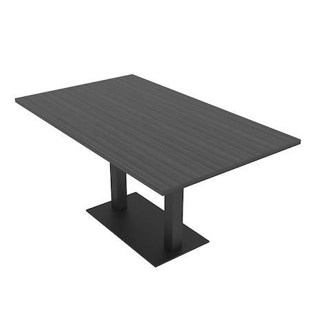 Skutchi Designs Rectangle Conference Table With Power Unit, 36 in W, 60 in L, Grey HAR-REC-36X60-DOU.BK-WA7949-NA
