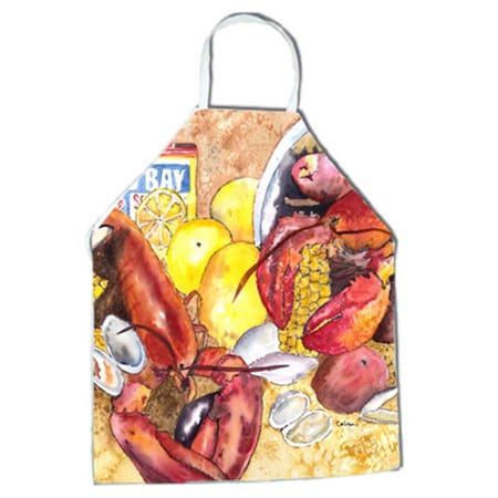 Carolines Treasures 27 x 31 in. Lobster Lobster Bake With Old Bay Seasonings Apron 8719APRON