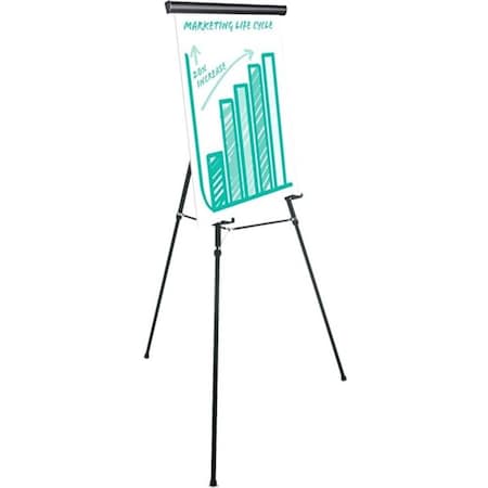 Universal Heavy Duty Presentation Easel, 69" Maximum Height, Metal, Black UNV43034
