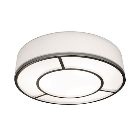 Afx Reeves, LED Flush Mount, 16"W, Satin Nickel RVEF16LAJUDSNLW