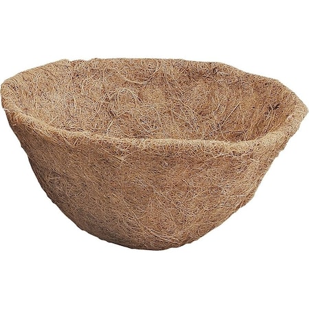 Landscapers Select Planter Liner, 14 in Dia, 7.5 H, Round, Natural Coconut, Brown T51483-3L