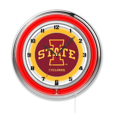 Holland Bar Stool Co Iowa State University Double Neon 19" Clock Clk19IowaSt