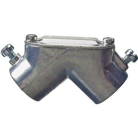 Halex EMT Set Screw Pull Elbow, 90 deg Angle, 1/2 in, Zinc, Each 14405