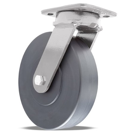 Hamilton Kingpinless Swivel Caster, 8" x 2" Nylast Cast Nylon Wheel, 1/2" Sealed Precision Ball Bearings S-ZFWH-8NYB-4SL-FB
