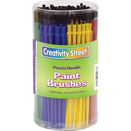 Creativity Street Canister of Paint Brushes, Assorted, 144PK CKC5173