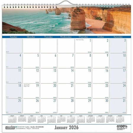 House Of Doolittle Calendar, Wall, Coastline 328