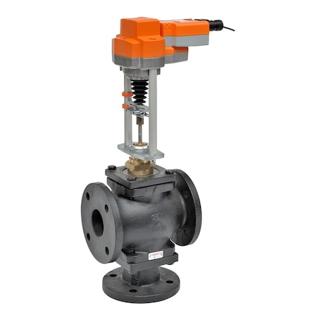 Belimo Globe Valve 2.5in 3 Way 68 Cv w/ G765+AVKB24-MFT