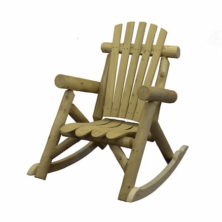 Homeroots 31" X 42" X 41" Natural Wood Rocking Chair 370284