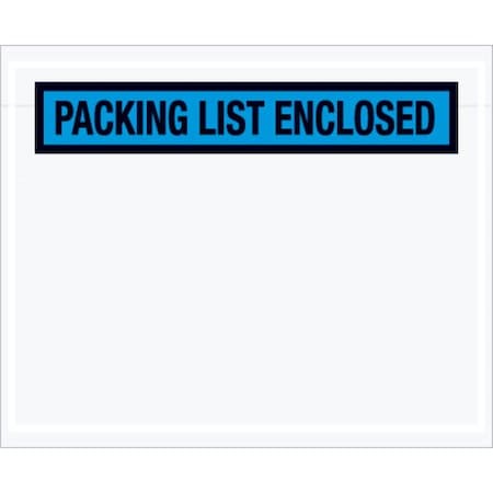 Zoro Select Packing List Envelopes, Blue, PK1000 PL454