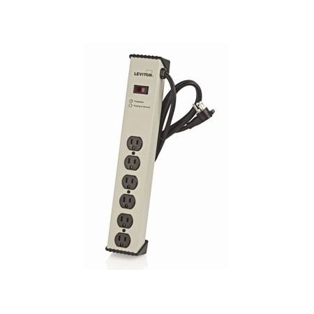 Leviton Surge Protector Power Strip, 15 Amp, 125 Volt, 50/60Hz 5100-IPS