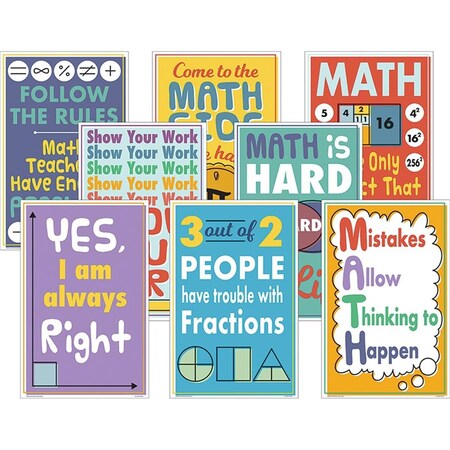 Roomfactory Math Fun Charts - Set of 8 RO3487764