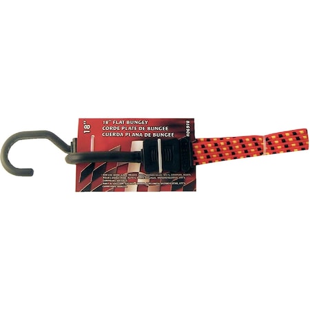 Erickson 3/4'' x 18'' Flat Bungee Cord Red/Black 6918