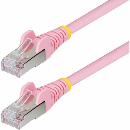 Startech.Com 6IN PINK CAT6A ETHERNET CABLE, SNAGLESS RJ45, 10G, 100W POE, S/FTP, LSZH, 27AWG NLPN-6IN-CAT6A-PATCH
