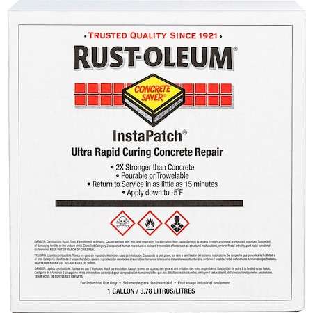 Rust-Oleum Concrete Repair Compound, Box, Gray, InstaPatch 276981