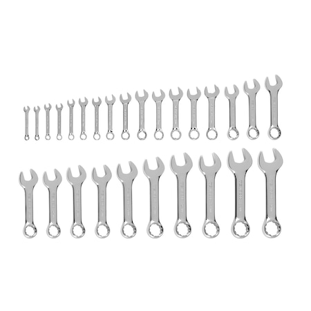 Tekton Stubby Combination Wrench Set, 27-Piece (6 - 32 mm) WCB90408