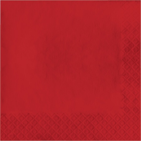 Touch Of Color 6.5" x 6.5" Classic Red Napkins 600 PK 661031B