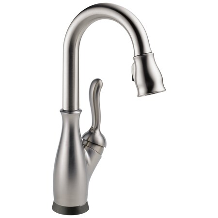 Delta Leland Touch2O Bar / Prep Faucet With Touchless Technology In Spotshield Stainless 9678TL-SP-DST