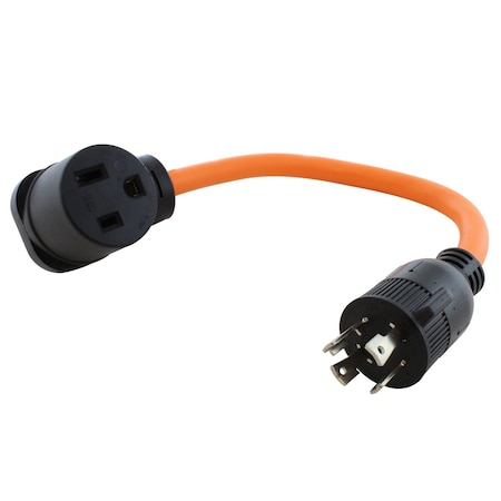 Ac Works 1.5FT Adapter NEMA L14-30 Plug 4-Prong 30A to NEMA 6-50R 50A 250V WDL1430650-018