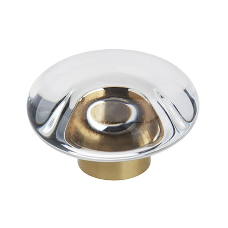 Amerock Glacio 1-3/4 in 44 mm Diameter Clear/Champagne Bronze Cabinet Knob BP36652CCZ