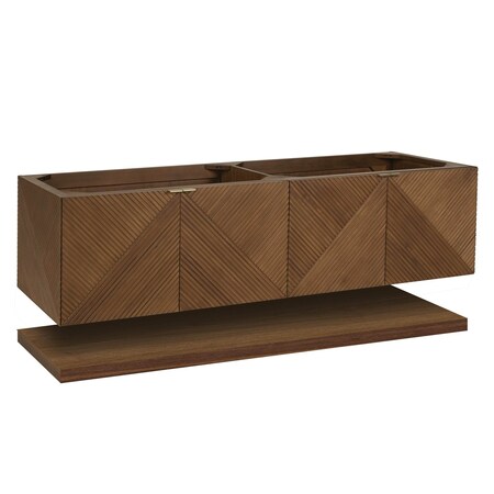 James Martin Vanities Vanity, without top, Chestnut, 71.9 in W x 23.4 in D, D200-V72-M-CSN
