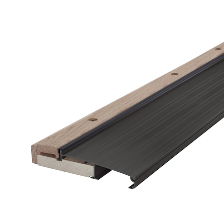 M-D Building Products 5-5/8 in. x 1-1/8 in. x 36 in. Bronze Adjustable Aluminum & Hardwood Threshold 78634