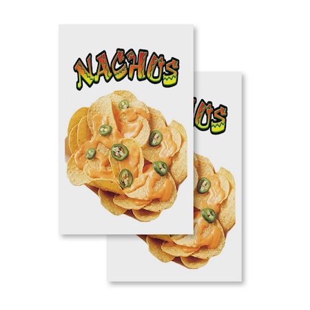 Signmission Nachos, Vinyl Decals Only 24 Inch x 36 Inch, Vinyl Decal, 2PK DSB-2436-2PACK-Nachos 1