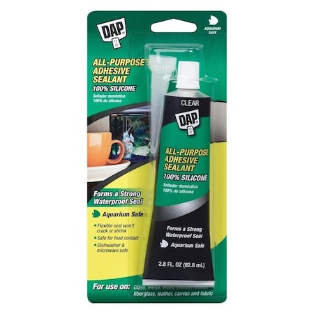 Dap AdhesiveSealant, Clear, 28 oz Tube 7079800755