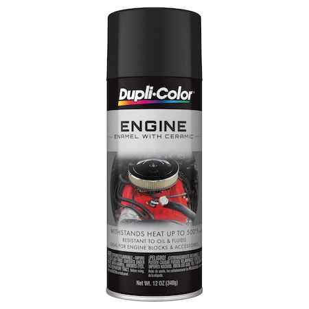 Vht Engine Paint Heat Resistant to 500 Degrees Fahrenheit; GM/ Chrysler Low Gloss Black; 12 Ounce DE1634