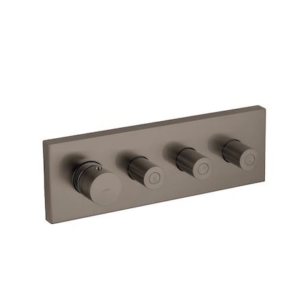 Axor ShowerSolutions Thermostatic Module Trim 15" x 5" for 3 Functions in Brushed Black Chrome 10751341