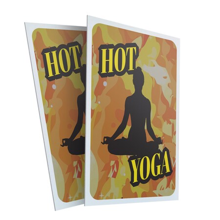 Signmission Hot Yoga, Plastic Signs Only 24 Inch x 36 Inch, Corrugated Plastic, 2PK CSB-2436-2PACK-30394
