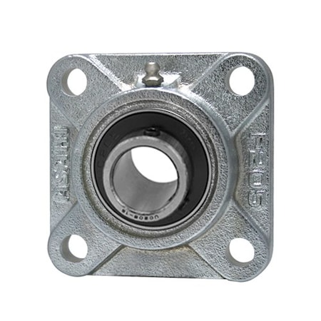 Ami Bearings SINGLE ROW BALL BEARING - 1-1/8in WIDE SET SCREW NICKEL 4-BOLT FLANGE UCF206-18NP