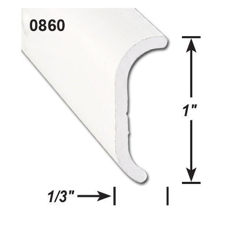 Ap Products SHORT LEG NON INSERT TRIM- BLACK- 8 FT 021-86002-8