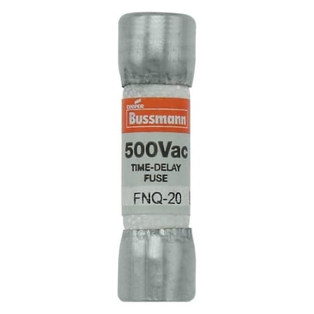 Eaton Bussmann Fuse, Time-delay, 25 A, Non-indicating, 10 kAIC at 500 Vac, 500 V, 10PK FNQ-25
