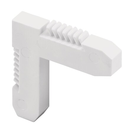 Prime-Line 1/4 x 7/16 in. Screen Frame Corner, Rolled Lip Flange, Plastic, White, 20PK PL 16775