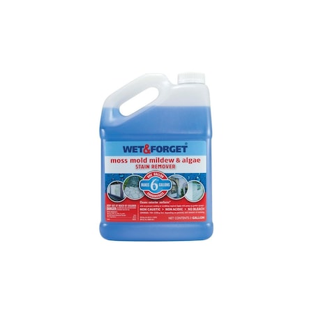 Wet & Forget Outdoor - Mold, Mildew, Stain Remover Concentrate 1-Gallon Blue 800006