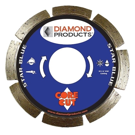 Diamond Products DIAMOND PRODUCTS Star Blue 74951 Diamond Saw Blade, 7/8 in Arbor 74951
