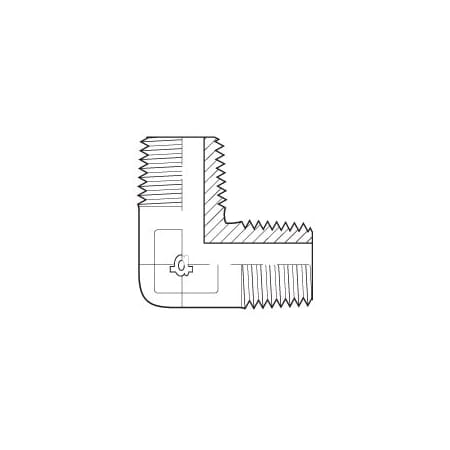 Adaptall BRASS 90 Degrees MALE BSPT ELBOW 3/8 in 3/8 in 8055-06-06