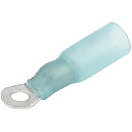 Allstar Performance 16-14 Gauge Heat Shrink Ring Terminal with No. 6 Hole, Blue, 10PK ALL76071