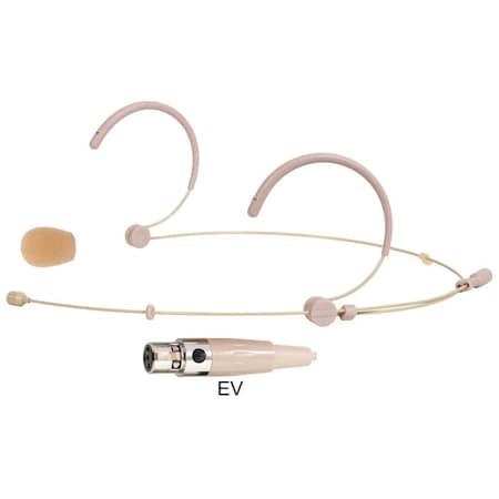 Galaxy Audio Beige Color Lightweight Omnidirectional Microphone for Presentations with EV Connector Plug HS3OBGEV